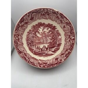 Mason's Vista Red Transferware Ironstone Large Serving Bowl England